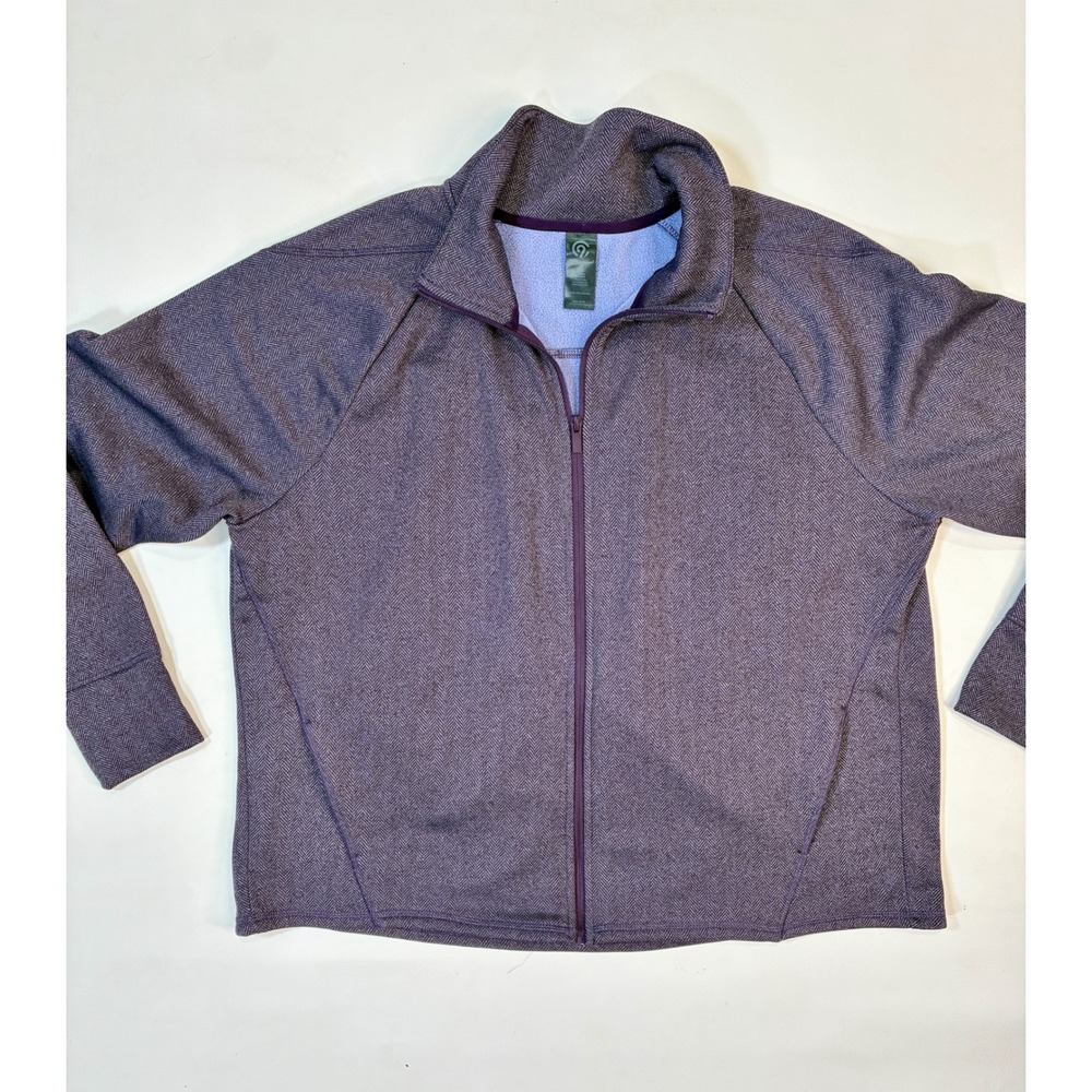 Champion Women's XXL Full Zip‎ Jacket Herringbone Purple Athletic Wear